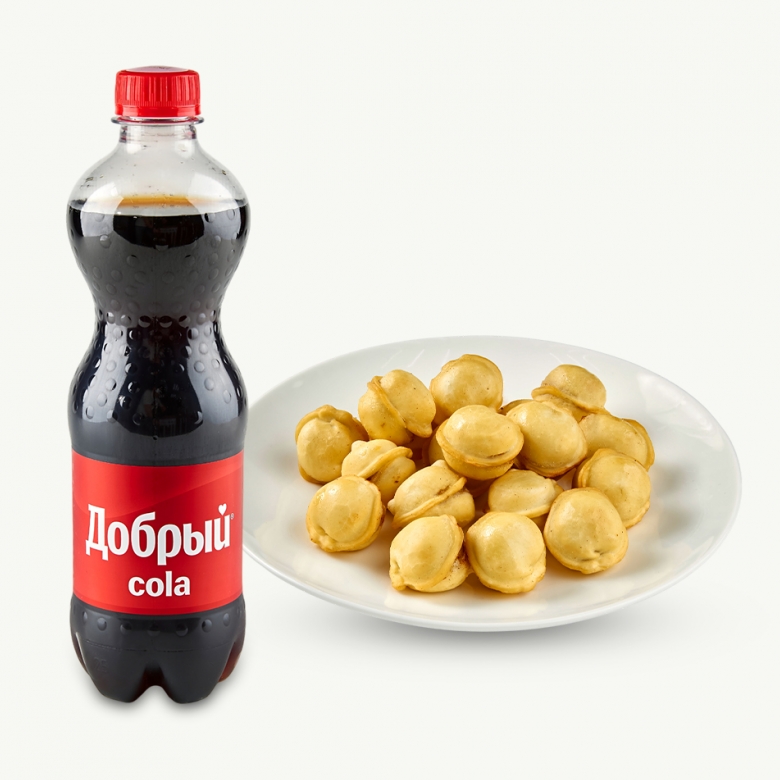 Пельмешки фри, кола 0.5